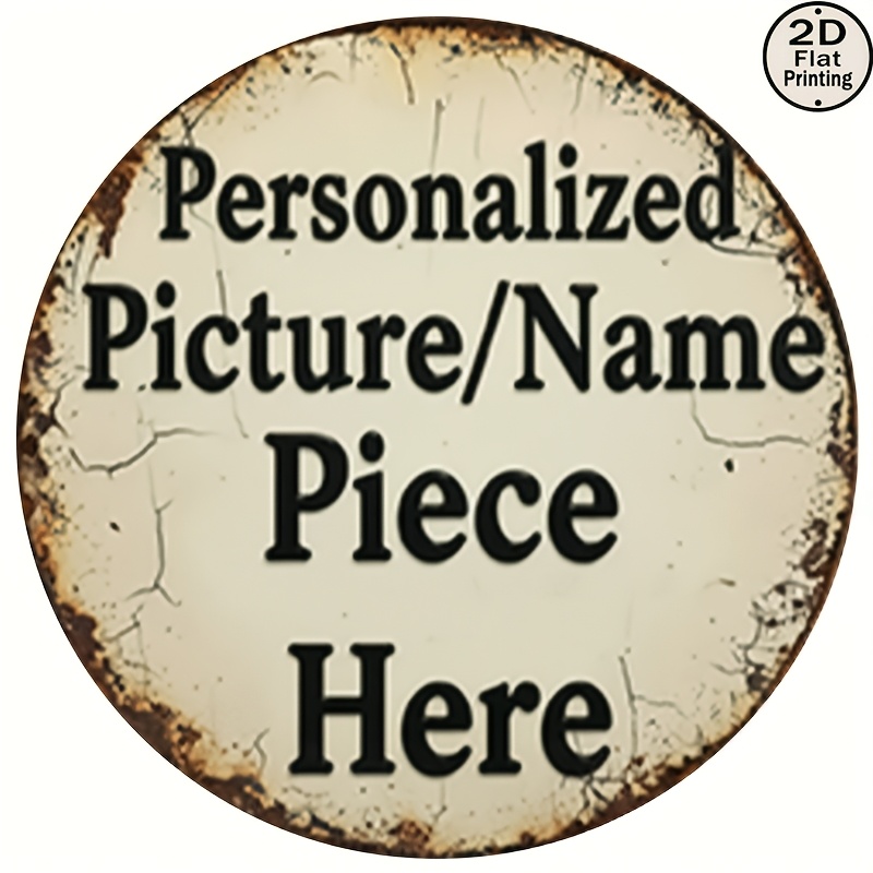 Customized Retro Round Metal W - Vintage Collectible Plates recension och pris
