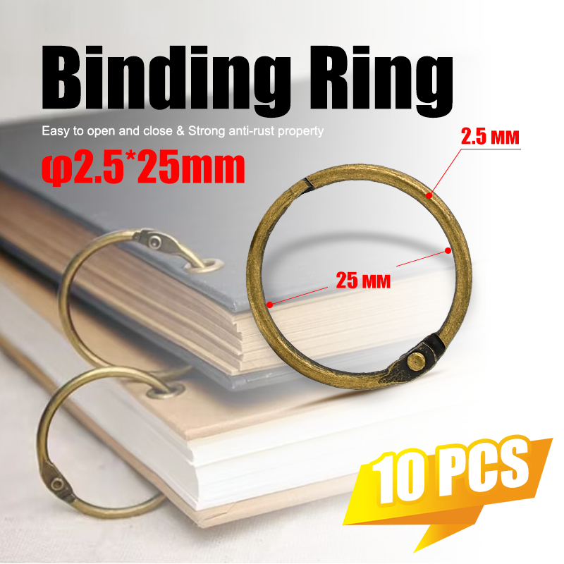 10Pcs Vintage Brass 25mm Binde - Vintage Collectible Books recension och pris
